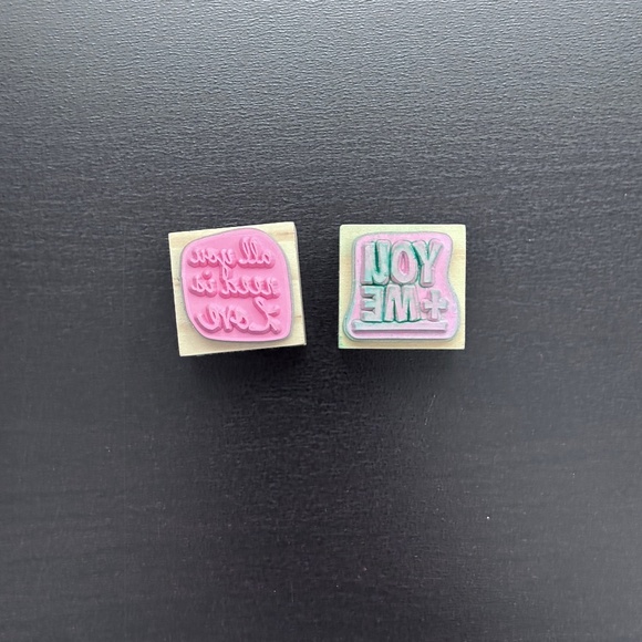 Wood Mounted Rubber Stamps Bundle of 4 - Picture 4 of 12